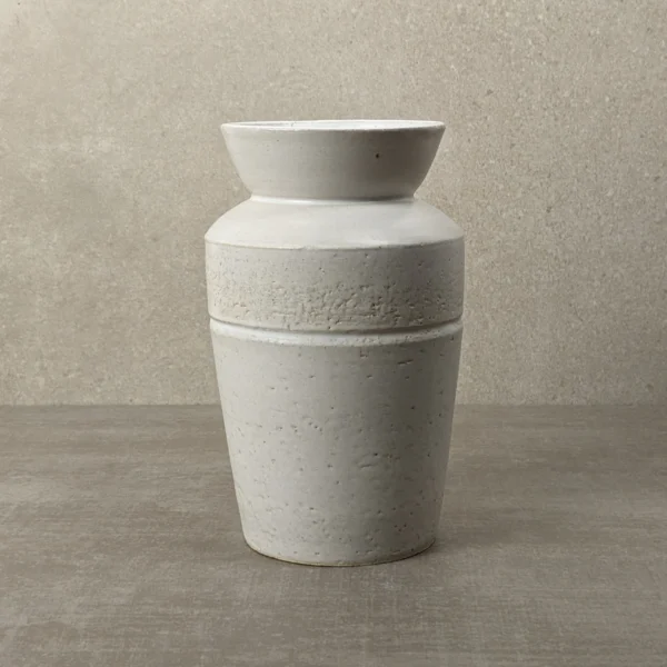 Vase "Mallorca" Weiss-Matt